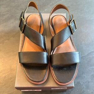 Nordstrom Signature sz41 Black Leather Sandals. Worn in once.